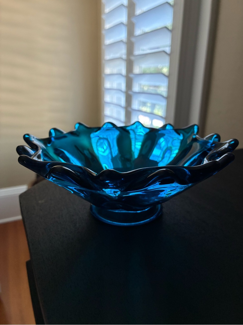 1960’s Viking Bluenique Glass Bowl Candy Dish - Picture 5 of 6
